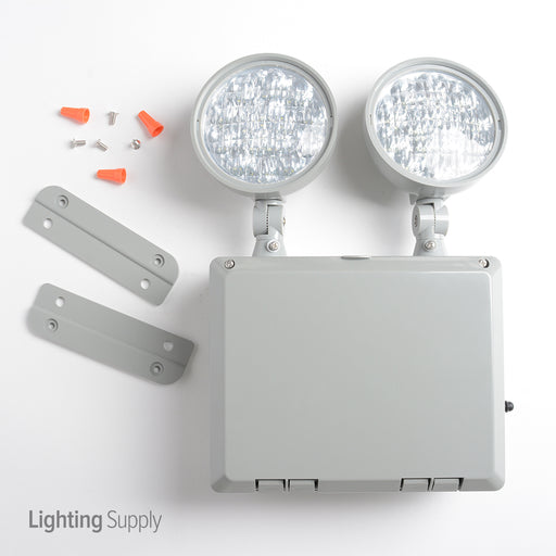 Best Lighting Products Wet Location Remote Capable LED Emergency Unit Gray 120-277V (LEDTFX-2)