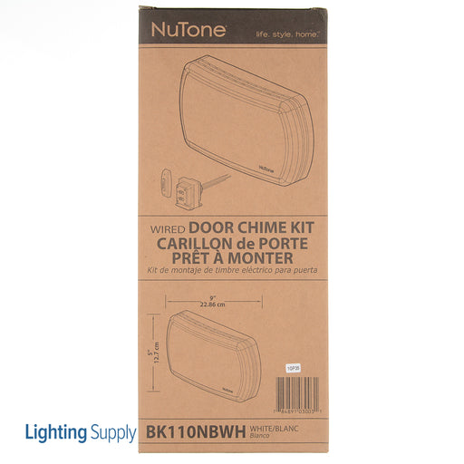 Broan-NuTone Chime 1 Unlighted Pushbutton 1 Standard Transformer (BK110NBWH)