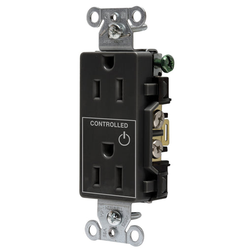 Bryant 1/2 Controlled 15A 125V Back And Side Wired Decorator Black (DRS15C1BLK)
