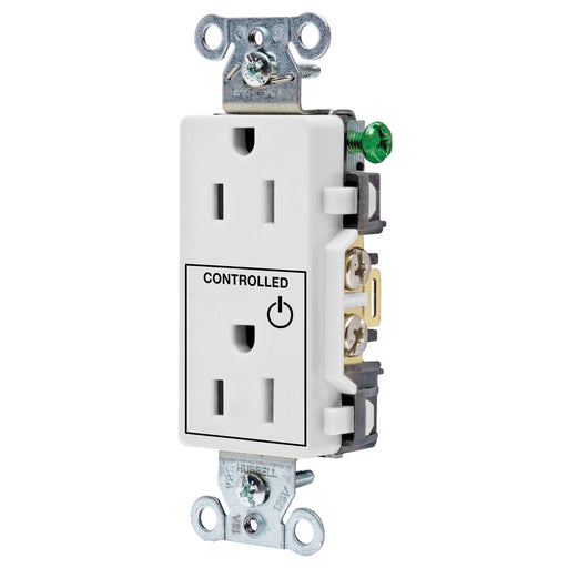 Bryant 1/2 Controlled 15A 125V Back And Side Wired Decorator White (DRS15C1WHI)