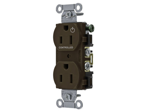 Bryant 1/2 Controlled 15A 125V Commercial Duplex Brown (CBRS15C1)