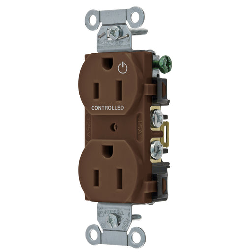 Bryant 1/2 Controlled 15A 125V Commercial Duplex Brown (CBRS15C1)