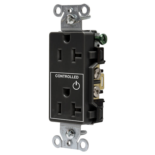 Bryant 1/2 Controlled 20A 125V Back And Side Wired Decorator Black (DRS20C1BLK)