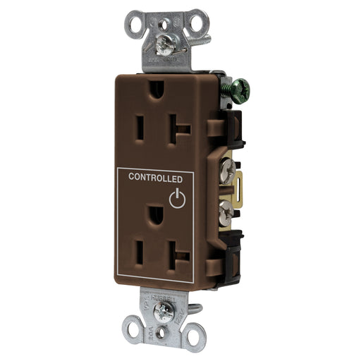 Bryant 1/2 Controlled 20A 125V Back And Side Wired Decorator Brown (DRS20C1)