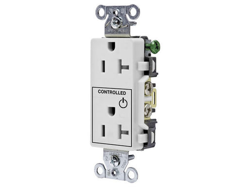 Bryant 1/2 Controlled 20A 125V Back And Side Wired Decorator White (DRS20C1WHI)