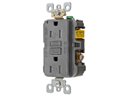 Bryant 15A Arc Fault Tamper-Resistant Receptacle Gray (AFR15TRGY)