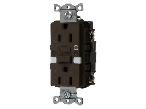 Bryant 15A Commercial Self-Test Nightlight Ground Fault Receptacle Brown (GFRST15NL)