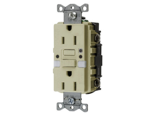 Bryant 15A Commercial Self-Test Nightlight Ground Fault Receptacle Ivory (GFRST15INL)