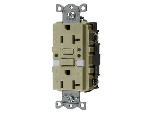Bryant 20A Commercial Self-Test Nightlight Ground Fault Receptacle Ivory (GFRST20INL)