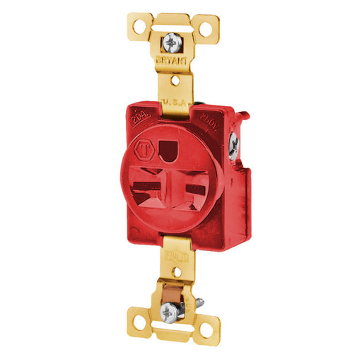 Bryant Single Receptacle Industrial Grade 15A 250V 6-15R Red (5661RED)