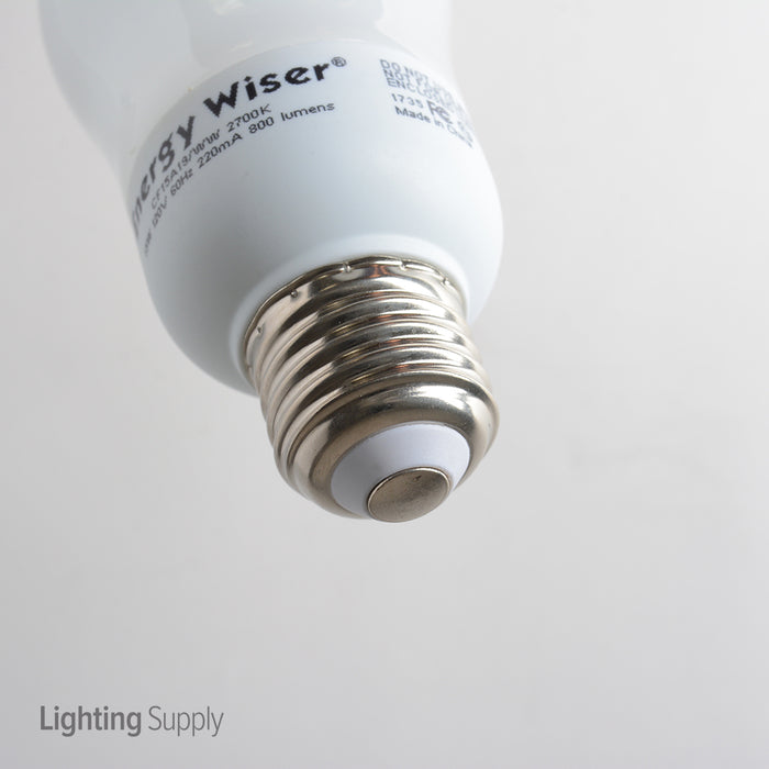 Bulbrite CF15A19/WW Energy Wiser A19 15W 120V E26 Base Compact Fluorescent Lamp 2700K (512012)