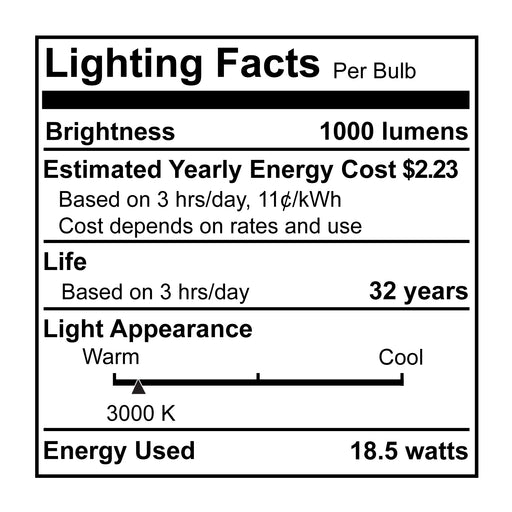 Bulbrite SP30S-18-09D-930-03 SORAA 18.5W LED PAR30SN 3000K Vivid 9 Degree Dimmable (777724)
