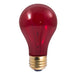 Bulbrite 25A/TR 25W A19 Party Bulb Transparent Red E26 120V (105725)