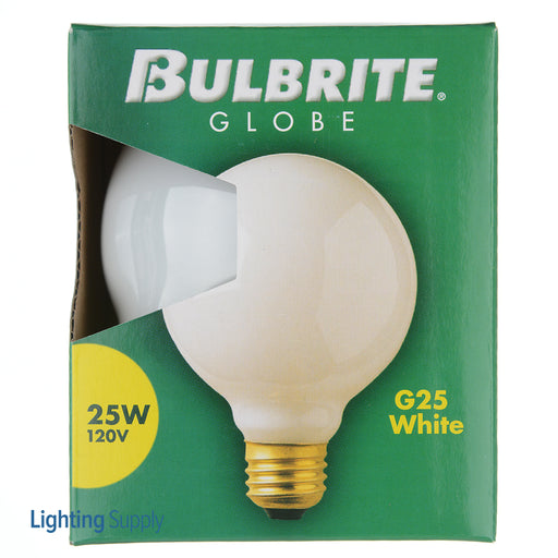 Bulbrite 25G25WH2 25W G25 Globe White E26 120V 2700K (393002)