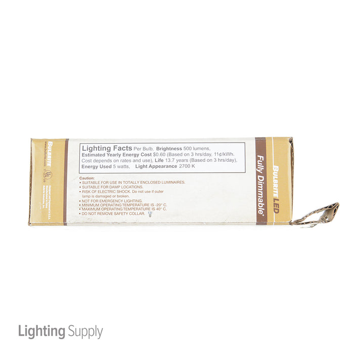 Bulbrite LED5B11/27K/FIL/E12/3 5W LED B11 2700K Filament E12 Fully Compatible Dimming (776626)