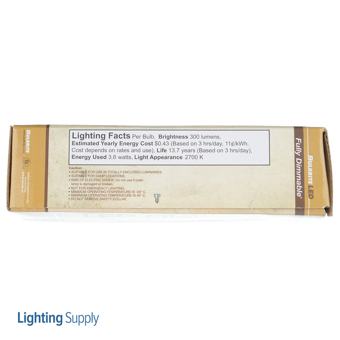Bulbrite LED3CA10/27K/FIL/M/3 3.6W LED CA10 2700K Filament E12 Fully Compatible Dimming Milky White (776860)