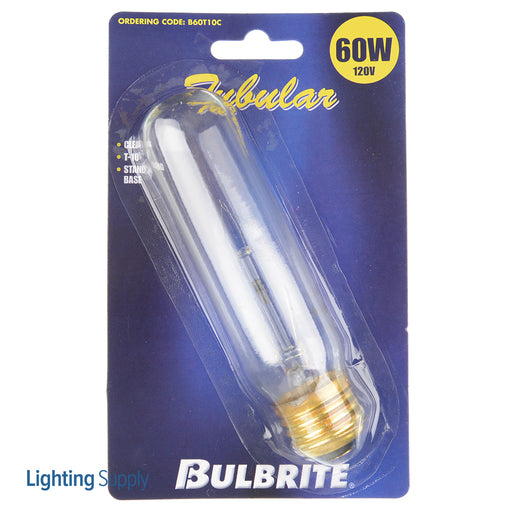 Bulbrite B60T10C 60W T10 Tubular Clear E26 120V 2620K (784160)