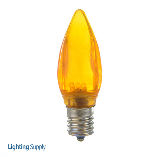 Standard C9 LED 120V-130V Intermediate E17 Base Amber Stringer Bulb (C9/INT/AM/120V-130V)