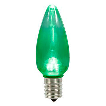 Standard 0.65W C9 LED 120V-130V Intermediate E17 Base Green Stringer Bulb (C9/INT/GR/120V-130V)