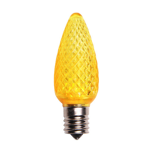 Standard C9 LED 120V-130V Intermediate E17 Base Yellow Stringer Bulb (C9/INT/YLW/120V-130V)