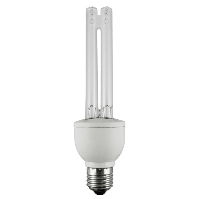 Standard 15W Twin Tube Compact Fluorescent Medium E26 Base Germicidal Bulb (CF15UV/MED) Warning! See Description For Important Safety Notice