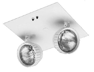Lithonia 12V 50W Emergency Recessed Series Fixture 2 8W Halogen Lamp Heads (ELR4 H)