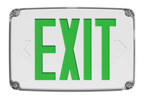 RAB Outdoor Exit 1-Face Green Letter White Panel White Housing Wet-Location (EXITOUT-G)