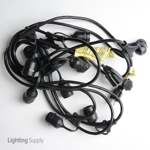 Feit Electric 20 Foot Weatherproof String Lights 10 Sockets 2 Foot Apart 12 Incandescent Bulbs Included (72034)