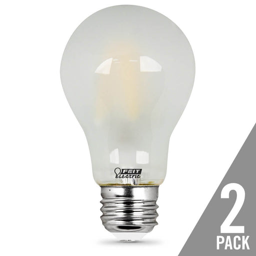 Feit Electric A19 Filament LED 60W Equivalent Dimmable Frost Medium Base 800Lm 5000K Bulb 2-Pack (A1960/850/LED/2)