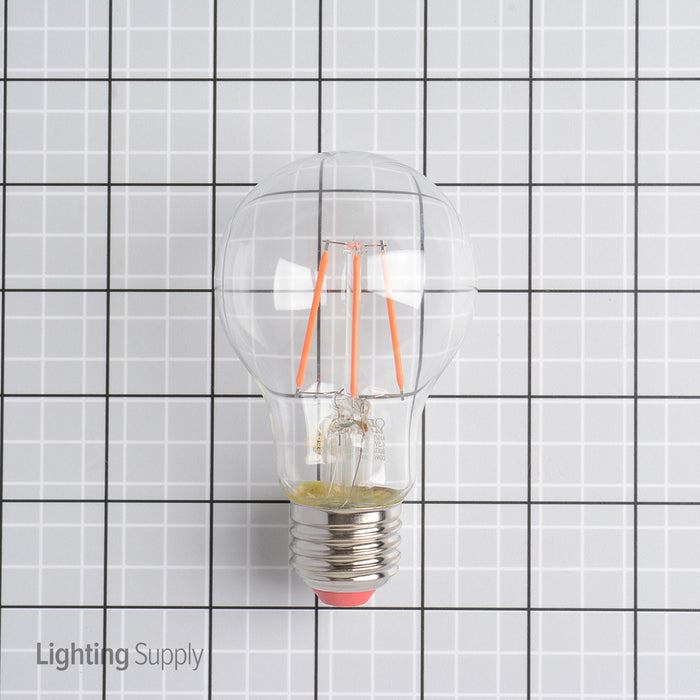 Feit Electric Filament Colored LED 3.6W Medium Base A19 Transparent Red Bulb (A19/TR/LED)