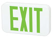 Fulham Firehorse Emergency Exit Sign Mini LED White Housing Green Letters Battery Backup (FHEX20WGEM)