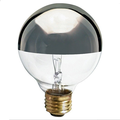 SATCO/NUVO 25G25/SL 25W G25 Incandescent Silver Crown 1500 Hours 150Lm Medium Base 120V (S3860)