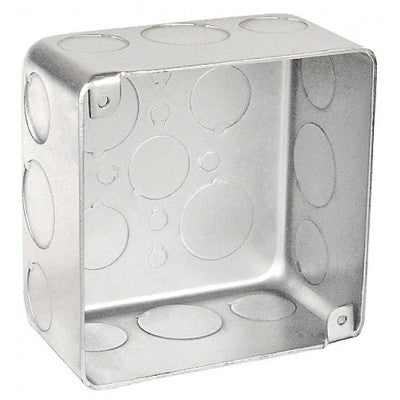Southwire Garvin 4 Square Junction Box 2-1/8 Inch Deep (4) 1 Inch And (4) 3/4 Inch Side Knockouts (52171-3/4-1)