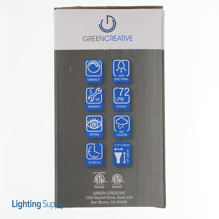Green Creative 10NCDLR4DIM/930/277V/EXT 4 Inch New Construction 10W Thinfit EXT 277V Series JA8 High 90 CRI Wet Location 120-277V Dimmable 0-10V 3000K (98214)