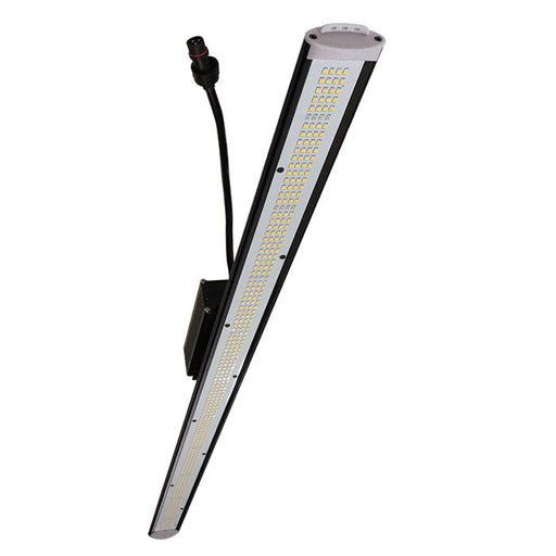 Growlite LED Light Bar Custom White Full Spectrum V1 90W 1-10V Between 120-277Vac Input/Black Extrusion White End Caps/Driver Connectors 120Vac Straight Blade (AG90-W-001)