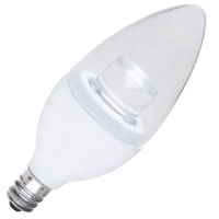 Halco B11CL3/827/LED 3W LED B11 2700K 120V 82 CRI Candelabra E12 Base Dimmable Bulb (80094)