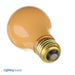 Halco A19BG60 60W Incandescent A19 130V Medium E26 Base Dimmable Yellow Bulb (8011)