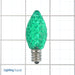 Halco 80509 0.96W LED C7 120V Candelabra E12 Base Green Bulb (C7GRN/FC/LED)