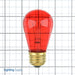 Halco S14RED11T 11W Incandescent S14 130V Medium E26 Base Dimmable Transparent Red Bulb (9052)