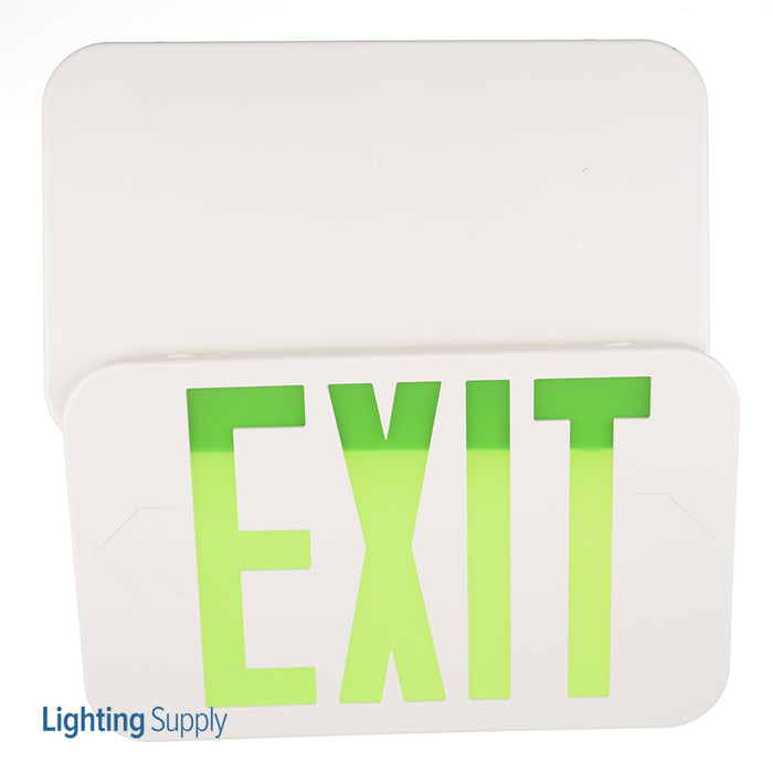 Howard Battery Backup LED Exit Sign With Green Letters (HL0301B2GW)