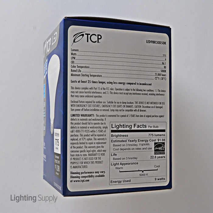 TCP LED 9W BR30 Dimmable 5000K (LED9BR30D50K)