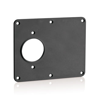 Leviton 1 1.56 Inch Diameter Single Receptacle 1 Blank Cover Plate Black (3261-E)