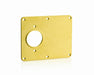 Leviton 1 1.56 Inch Diameter Single Receptacle 1 Blank Cover Plate Yellow (3261-Y)