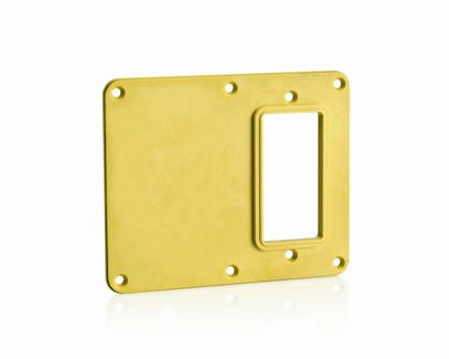 Leviton 1 GFCI/Decora Receptacle Cover Plate 1 Blank Cover Plate Yellow (3241-Y)