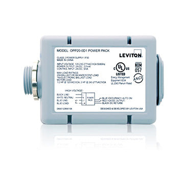 Leviton 20A Occupancy Sensor Power Pack Super Duty Auto-On - Manual On And Local Switch Inputs (OPP20-D2)