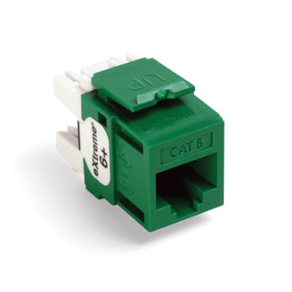 Leviton Extreme CAT6 QuickPort Connector Green (61110-RV6)