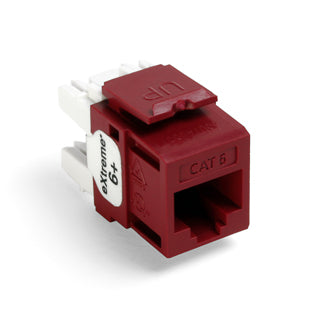 Leviton Extreme CAT6 QuickPort Connector Red (61110-RR6)