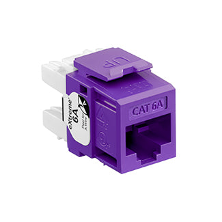 Leviton Extreme CAT6a QuickPort Connector Channel-Rated Purple (6110G-RP6)