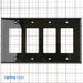 Leviton 4-Gang Decora/GFCI Device Decora Wall Plate/Faceplate Midway Size Thermoplastic Nylon Device Mount Black (PJ264-E)