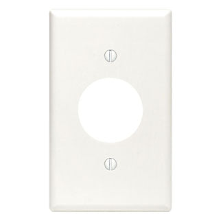 Leviton 1-Gang Single 1.406 Inch Hole Device Receptacle Wall Plate Standard Size Thermoset Device Mount White (88004)